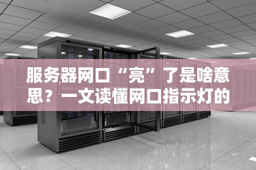 服务器网口“亮”了是啥意思？一文读懂网口指示灯的那些秘密！