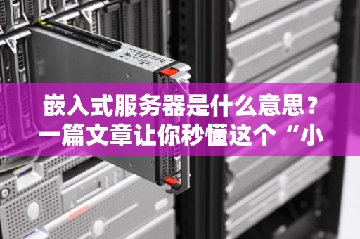 嵌入式服务器是什么意思？一篇文章让你秒懂这个“小身材大能量”的科技神器！