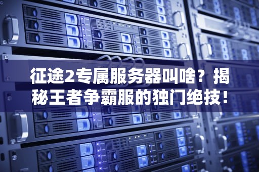 征途2专属服务器叫啥？揭秘王者争霸服的独门绝技！