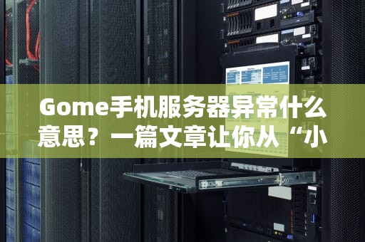 Gome手机服务器异常什么意思？一篇文章让你从“小白”变“大神”