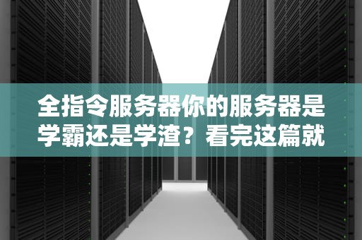 全指令服务器你的服务器是学霸还是学渣？看完这篇就懂了！