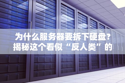 为什么服务器要拆下硬盘？揭秘这个看似“反人类”的骚操作！