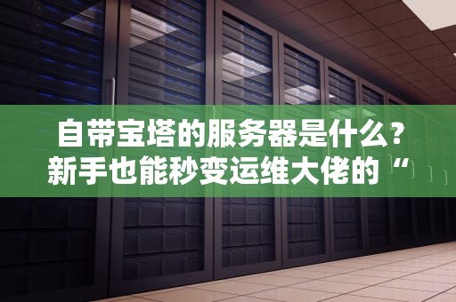 自带宝塔的服务器是什么？新手也能秒变运维大佬的“作弊器”！