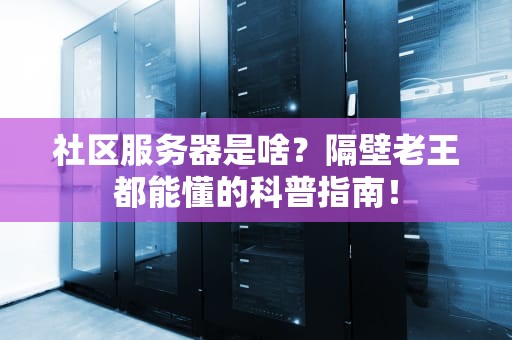社区服务器是啥？隔壁老王都能懂的科普指南！