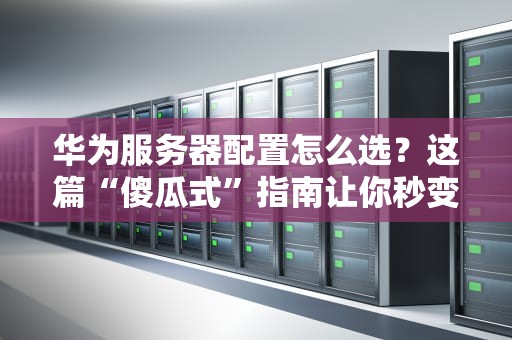 华为服务器配置怎么选？这篇“傻瓜式”指南让你秒变老司机！