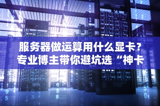服务器做运算用什么显卡？专业博主带你避坑选“神卡”！