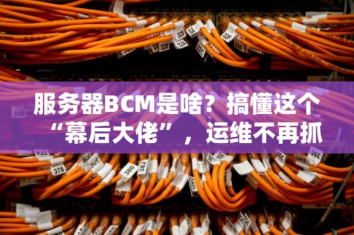 服务器BCM是啥？搞懂这个“幕后大佬”，运维不再抓狂！
