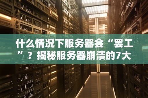 什么情况下服务器会“罢工”？揭秘服务器崩溃的7大元凶！