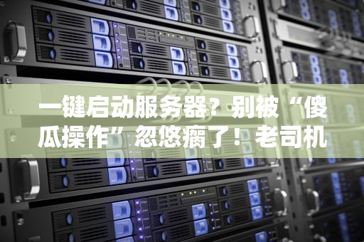 一键启动服务器？别被“傻瓜操作”忽悠瘸了！老司机带你扒开真相