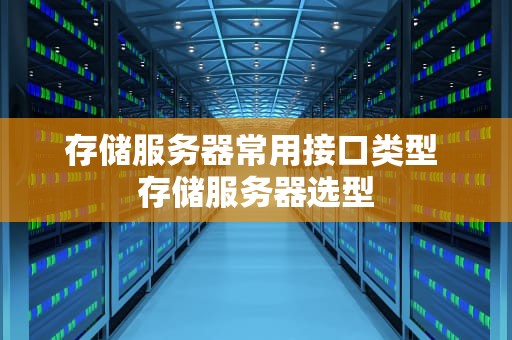 存储服务器常用接口类型 存储服务器选型
