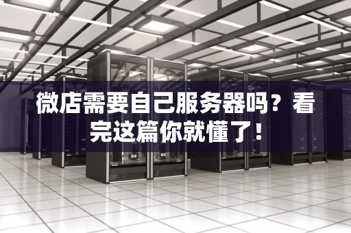 微店需要自己服务器吗？看完这篇你就懂了！