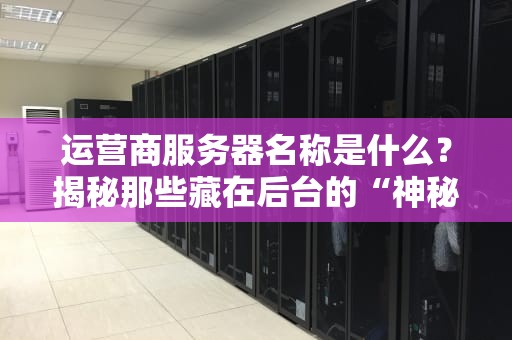 运营商服务器名称是什么？揭秘那些藏在后台的“神秘代号”！