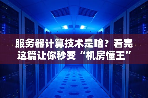 服务器计算技术是啥？看完这篇让你秒变“机房懂王”！