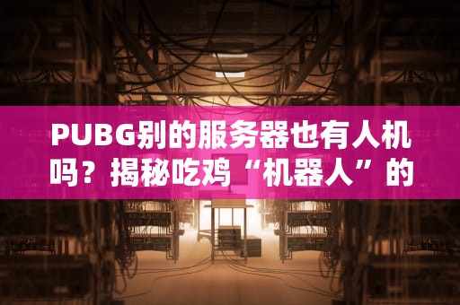 PUBG别的服务器也有人机吗？揭秘吃鸡“机器人”的全球分布！