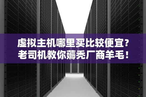 虚拟主机哪里买比较便宜？老司机教你薅秃厂商羊毛！