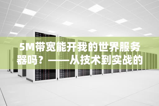 5M带宽能开我的世界服务器吗？——从技术到实战的深度解析