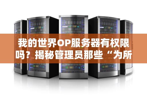 我的世界OP服务器有权限吗？揭秘管理员那些“为所欲为”的神操作！
