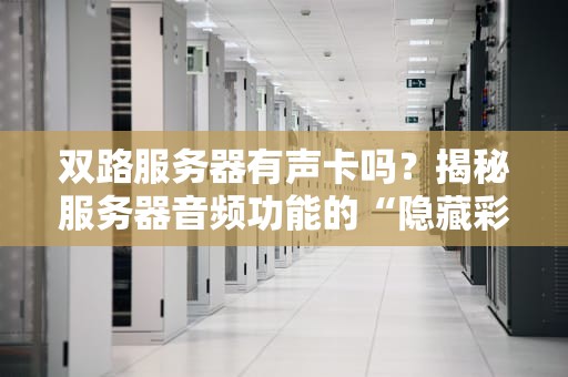 双路服务器有声卡吗？揭秘服务器音频功能的“隐藏彩蛋”