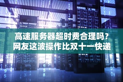 高速服务器超时费合理吗？网友这波操作比双十一快递还迷！