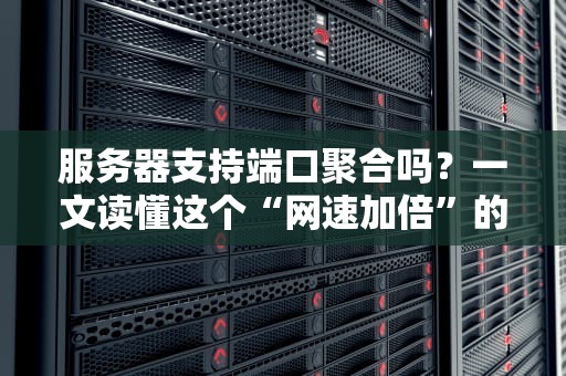 服务器支持端口聚合吗？一文读懂这个“网速加倍”的黑科技！