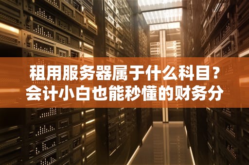 租用服务器属于什么科目？会计小白也能秒懂的财务分类指南！