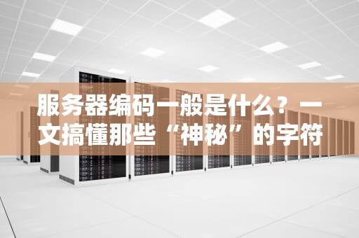 服务器编码一般是什么？一文搞懂那些“神秘”的字符世界！