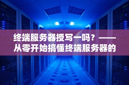 终端服务器授写一吗？——从零开始搞懂终端服务器的那些事儿