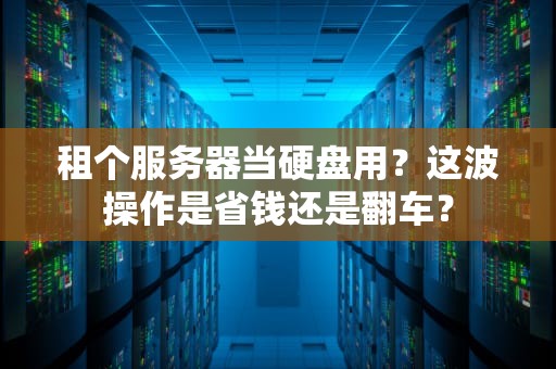租个服务器当硬盘用？这波操作是省钱还是翻车？