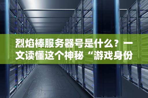 烈焰棒服务器号是什么？一文读懂这个神秘“游戏身份证”的妙用！