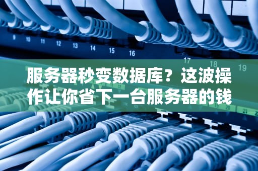 服务器秒变数据库？这波操作让你省下一台服务器的钱！
