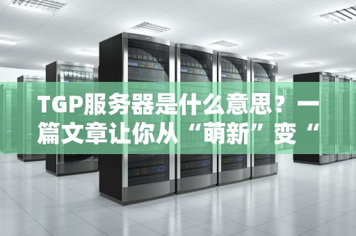 TGP服务器是什么意思？一篇文章让你从“萌新”变“大佬”！