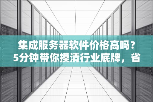 集成服务器软件价格高吗？5分钟带你摸清行业底牌，省钱又省心！