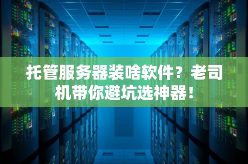 托管服务器装啥软件？老司机带你避坑选神器！