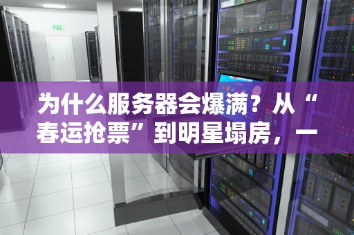 为什么服务器会爆满？从“春运抢票”到明星塌房，一次给你讲明白！
