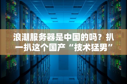 浪潮服务器是中国的吗？扒一扒这个国产“技术猛男”的底裤！