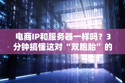 电商IP和服务器一样吗？3分钟搞懂这对“双胞胎”的区别！