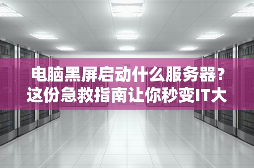 电脑黑屏启动什么服务器？这份急救指南让你秒变IT大神！