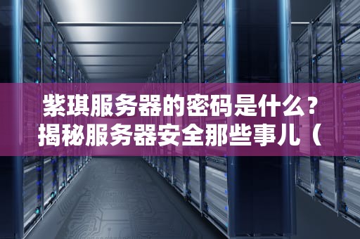 紫琪服务器的密码是什么？揭秘服务器安全那些事儿（附专业测评）