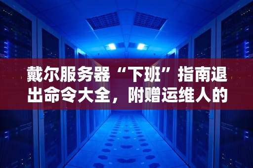 戴尔服务器“下班”指南退出命令大全，附赠运维人的崩溃瞬间（版）