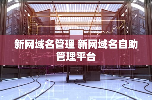 新网域名管理 新网域名自助管理平台