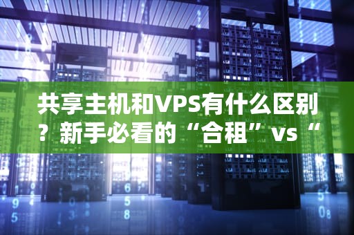 共享主机和VPS有什么区别？新手必看的“合租”vs“独居”服务器指南！