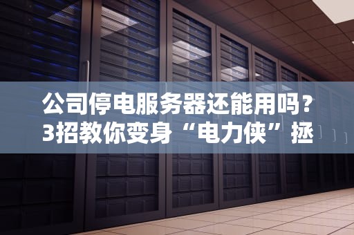 公司停电服务器还能用吗？3招教你变身“电力侠”拯救数据！