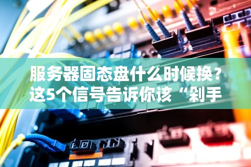 服务器固态盘什么时候换？这5个信号告诉你该“剁手”了！