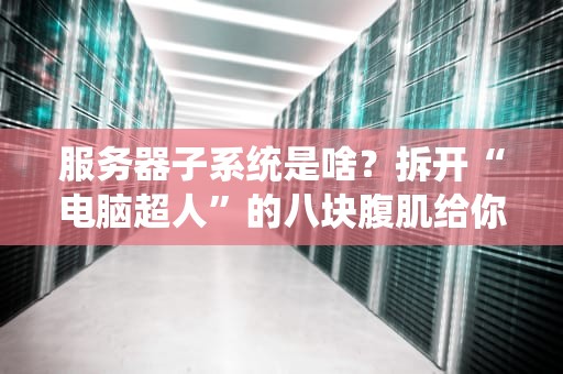 服务器子系统是啥？拆开“电脑超人”的八块腹肌给你看！