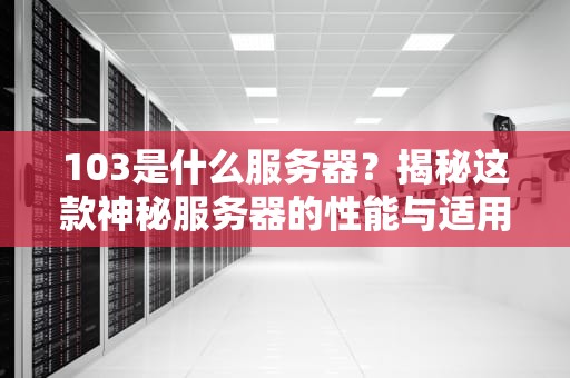103是什么服务器？揭秘这款神秘服务器的性能与适用场景！