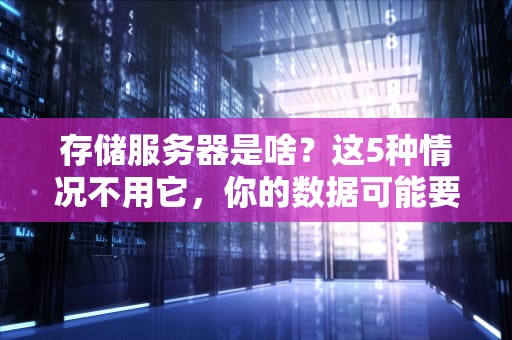存储服务器是啥？这5种情况不用它，你的数据可能要“流浪地球”！