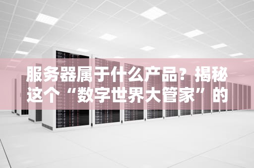 服务器属于什么产品？揭秘这个“数字世界大管家”的隐藏身份！