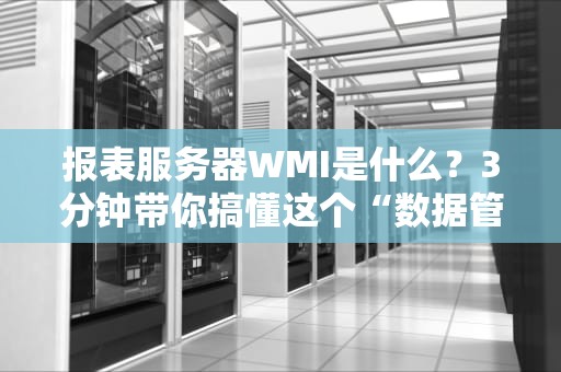 报表服务器WMI是什么？3分钟带你搞懂这个“数据管家”的隐藏技能！