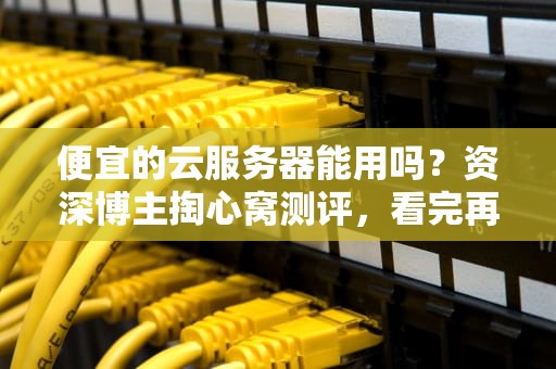 便宜的云服务器能用吗？资深博主掏心窝测评，看完再买不踩坑！