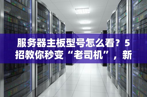 服务器主板型号怎么看？5招教你秒变“老司机”，新手也能轻松上手！